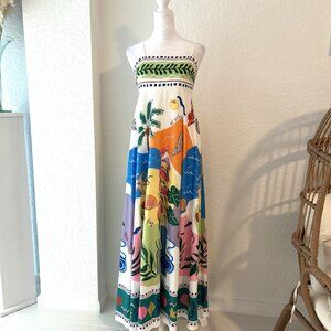 Coastal Design Maxi Dress "Vamos a La Playa"